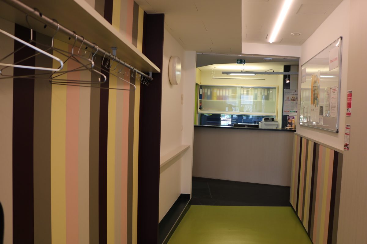 Rezeption und Garderobe